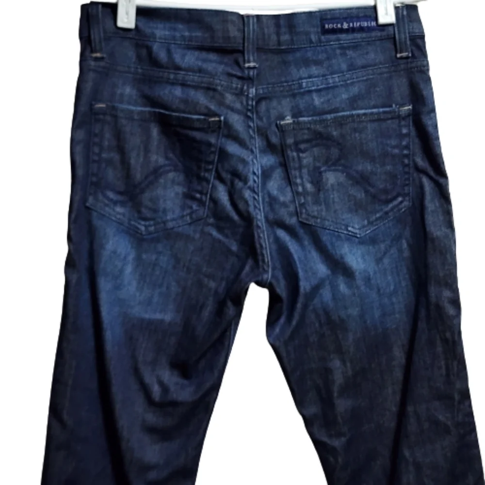 Rock & republic straight legs denim jeans color dark blue size - Picture 4 of 7